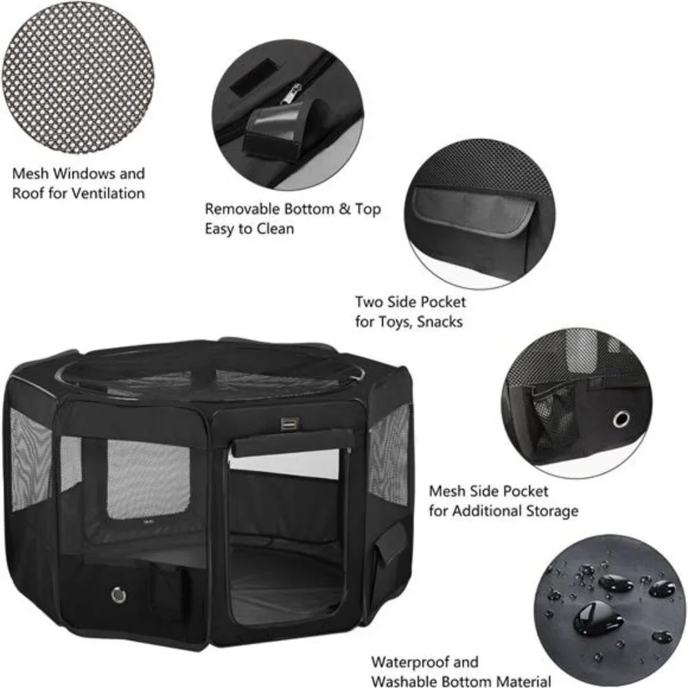 Dog Playpen Portable Pet Play Pens for Small Dog